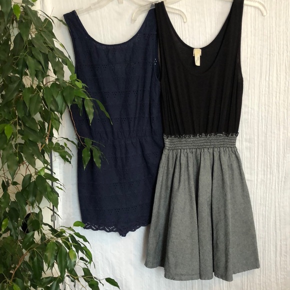 Tini Lili Dresses & Skirts - Casual lot of 2 summer Tini Lili dress SZ M & B B Dakota Sz 8 navy lace romper